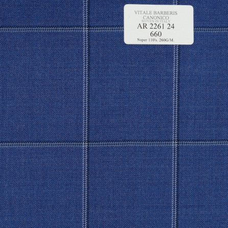 AR 2261 24 CANONICO - 100% Wool - Xanh Dương Caro